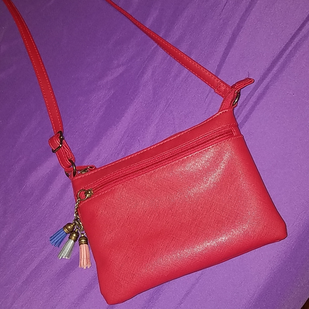Red crossbody bag